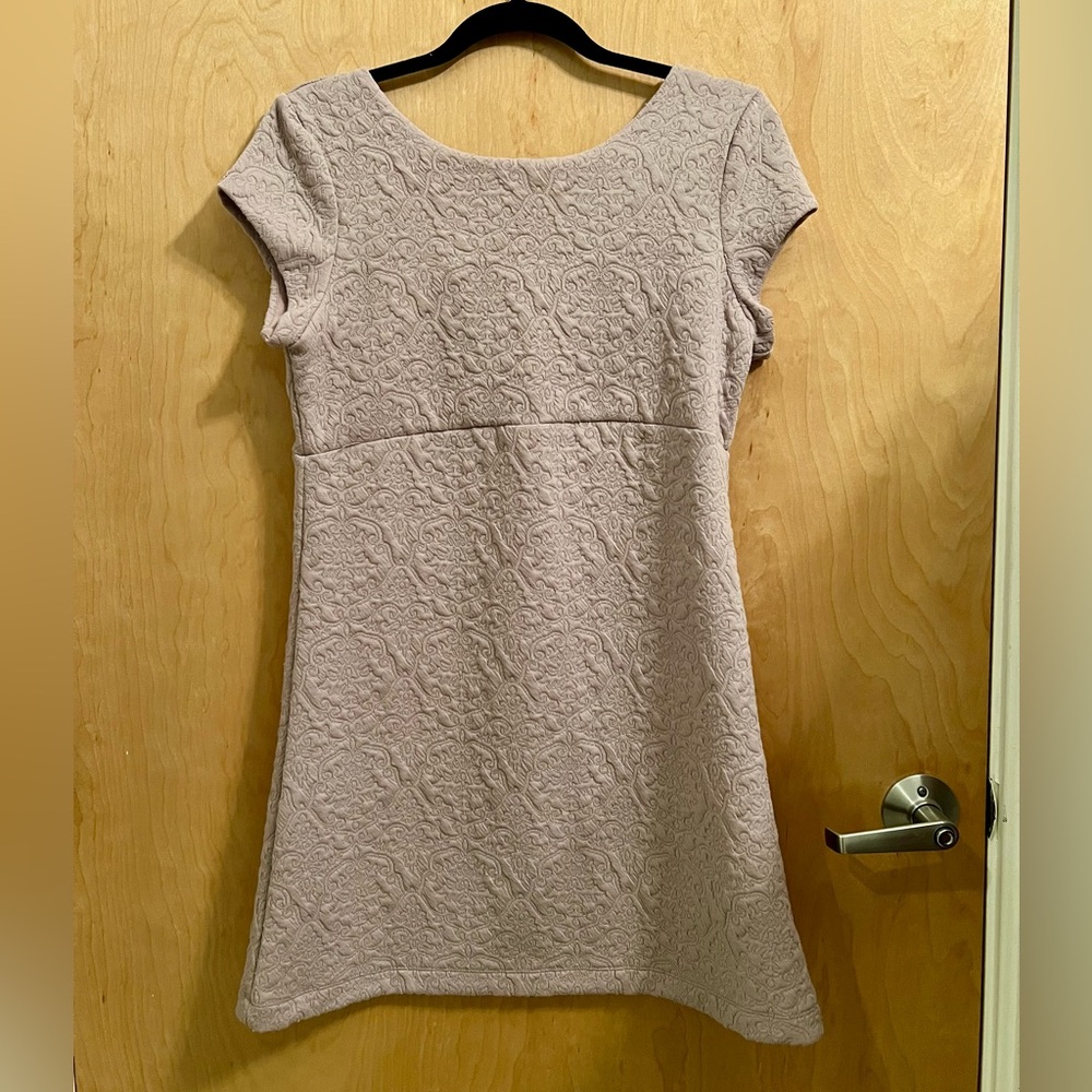 Kimchi Blue Textured Light Gray Mini Dress